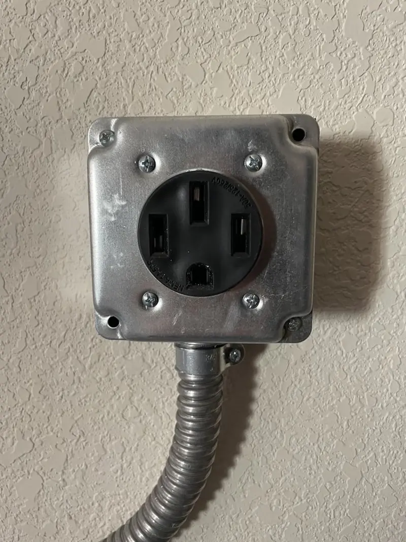 NEMA 14-50 outlet installed for Electrical Panel Upgrade in Holton